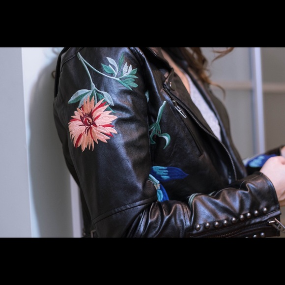 Floral moto Jacket - Picture 5 of 6